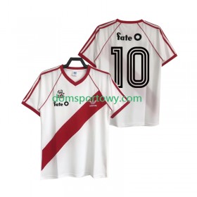 Koszulka CA River Plate 10 Retro Domowe Koszulki Piłkarskie 1986 Krótki Rękaw